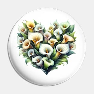 Heart Shaped Flowers Pin