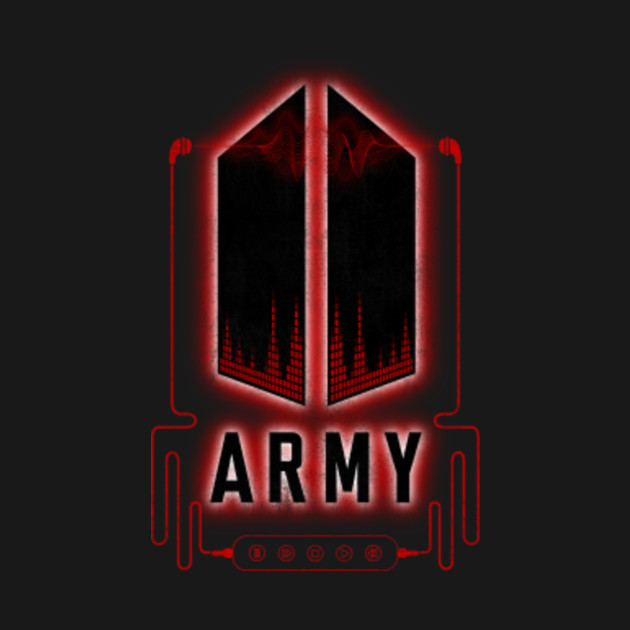 BTS Army Music play - Bts Army Logo - T-Shirt | TeePublic
