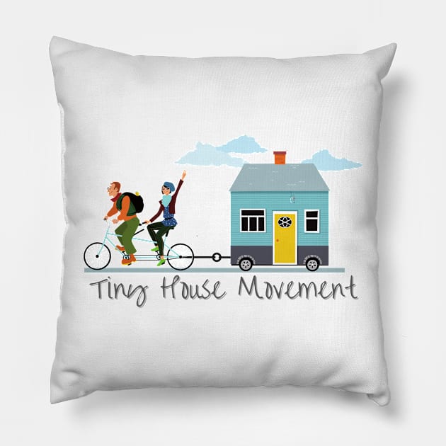 Tiny House Movement Pillow by casualism