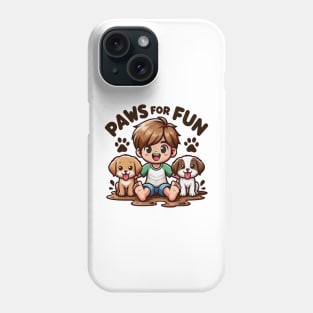 "Playtime Pals - Joyful Days with Furry Friends" Phone Case