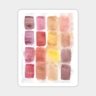 Warm Blush Tones Rectangles - Abstract Watercolor Painting Magnet