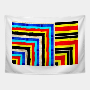 Colourful Vertical Stripes both ways Tapestry