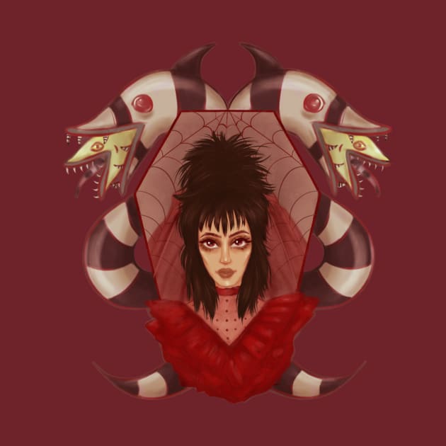 Lydia Deetz Beetlejuice fan art by Murderface Art