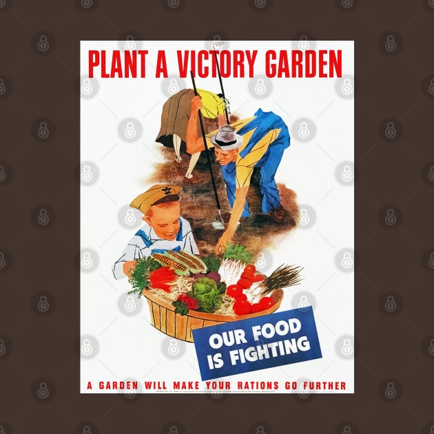 Plant A Victory Garden World War II Restored Print by vintageposterco