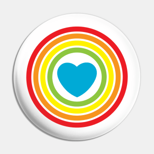 rainbow heart Pin