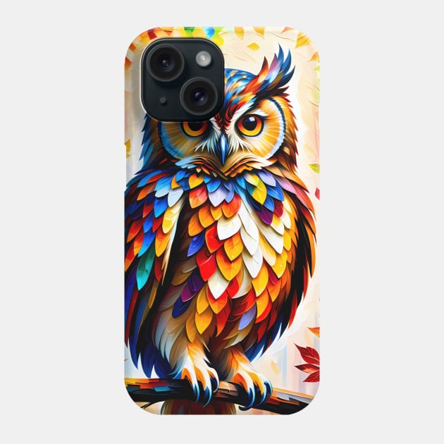 Owl in forest illustrated artwork Phone Case by HANART