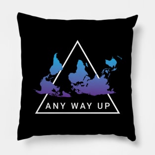 Any Way Up Upside Down Map Pillow