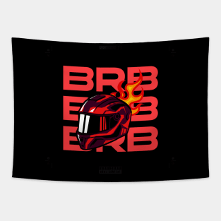 brb - helmet flame Tapestry