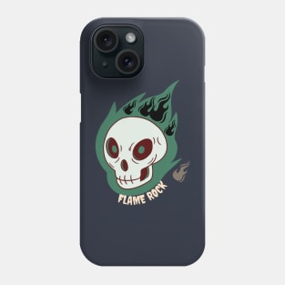 flame rock skull Phone Case