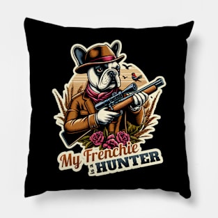 Hunter french bulldog Pillow