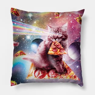 Outer Space Pizza Cat - Rainbow Laser, Taco, Burrito Pillow