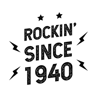 Gift for 80 Year Old: Classic Rock 1940 80th Birthday T-Shirt