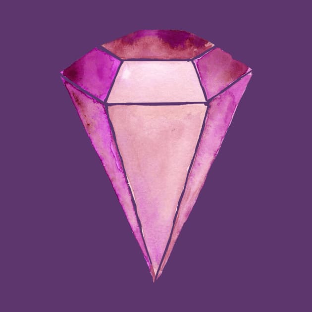 Pink gemstone by JenPolegattoArt