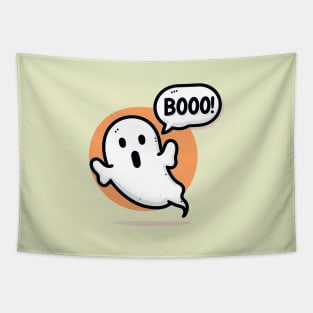 Spooky Ghost Boo Halloween Tapestry