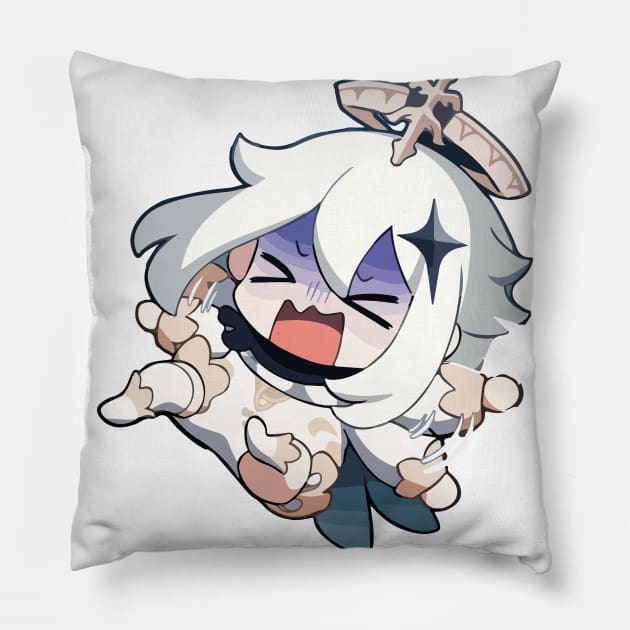 Paimon Panic [Genshin Impact] Pillow by Tad