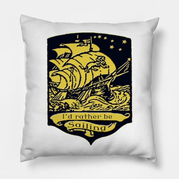 Rather Be Sailing Pillow by Izmet