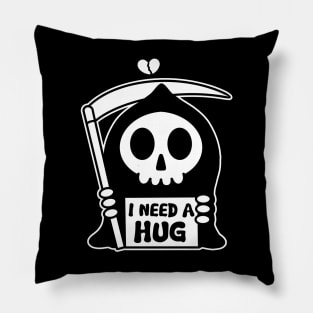 Cute Grim Reaper - I Need a Hug Pillow