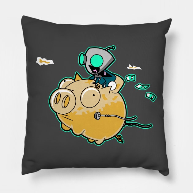 Squid Gir Pillow by dann