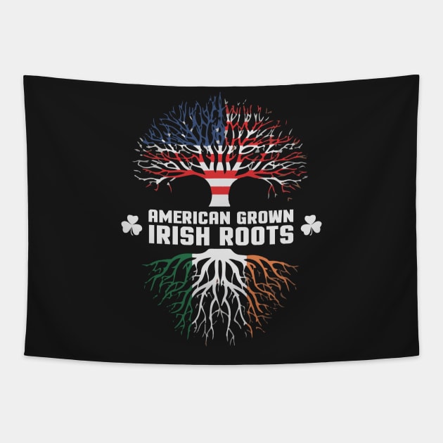 American Grown With Irish Roots Awesome Ireland Tapestry by jMvillszz