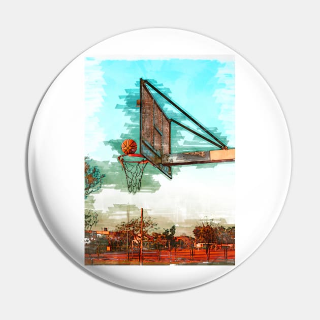 Basketball Hoop In Argentina Marker Sketch Pin by ColortrixArt