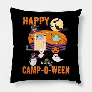 Happy Camp-O-Ween Funny Halloween Camping Camper Gift Pillow