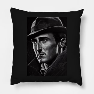 Sherlock Holmes - Black and White Pillow