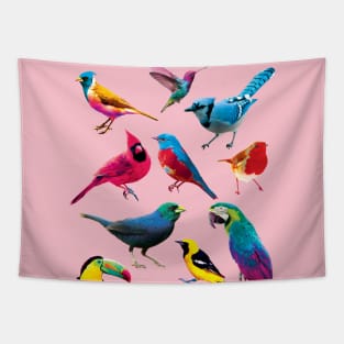 Colorful Birds Tapestry