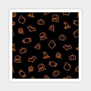 Halloween spooky signs pattern Magnet