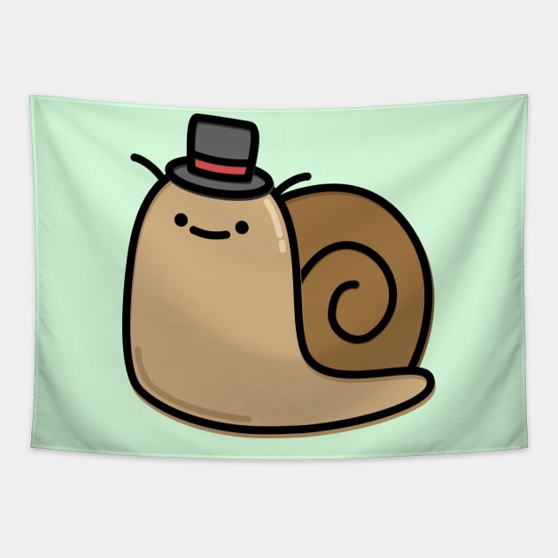 Cute Snail Tapestry by happyfruitsart