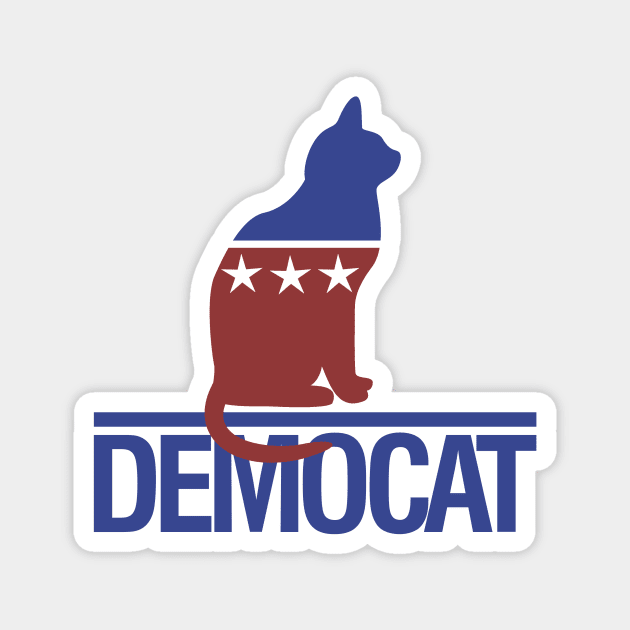 Democat democrat cat Magnet by bubbsnugg