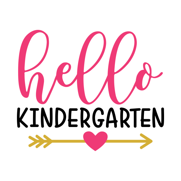 Hello Kindergarten Kids Back to School Cute by ThreadSupreme