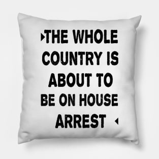 THE WHOLE COUNTRY IS ABOUT TO BE ON HOUSE ARREST Pillow
