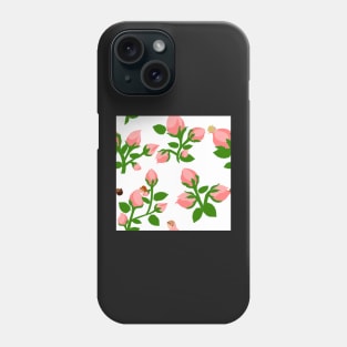 Sleeping Flower Bud Fairies - White Background Phone Case
