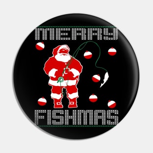 Merry Fishmas Ugly Christmas Pin