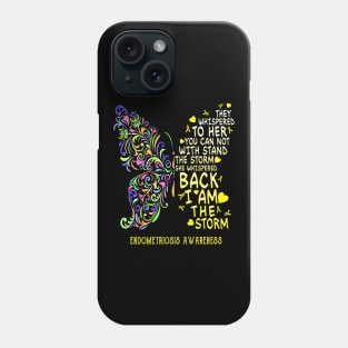 endometriosis butterfly i am the storm Phone Case