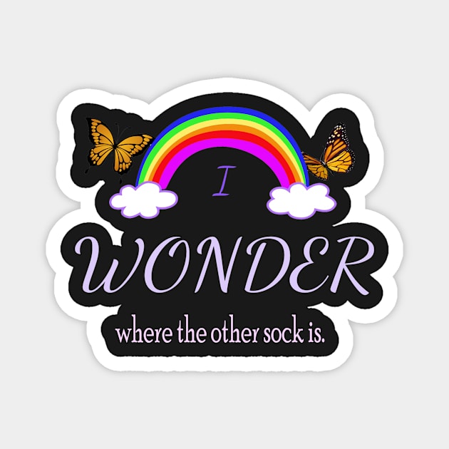 I Wonder Where the Other Sock Is Magnet by Klssaginaw