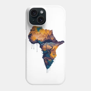 Africa Mountains Map Abstract Phone Case