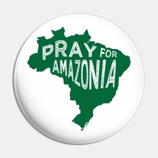 Pray for Amazonia green tee Pin