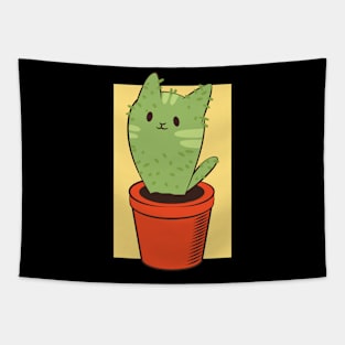 Cactus Kitten Tshirt gift Tapestry