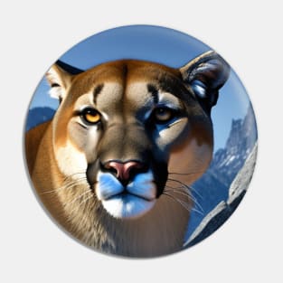 Mountain Lion - AI-Generated Pin