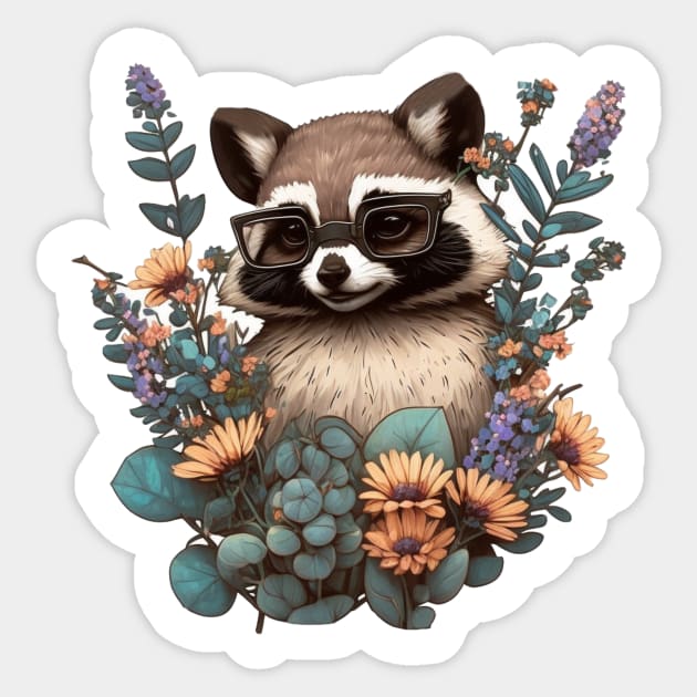 Water Colour Raccoon - Raccoon Lovers - Sticker