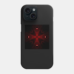 Ominous Red Kaleidoscope pattern (Seamless) 6 Phone Case