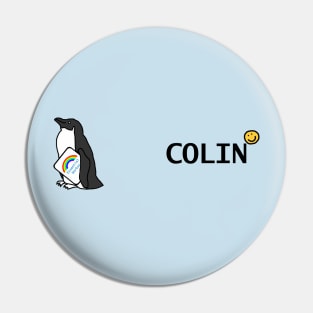 Colin and Penguin Essential Worker Rainbow Pin