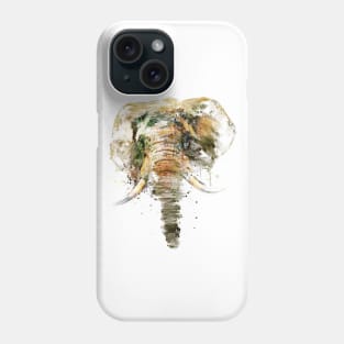 Watercolor Portrait - African Elephant Head Phone Case