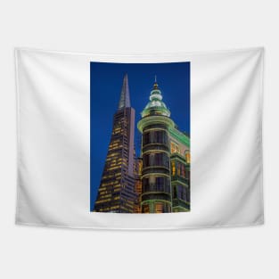 Columbus and Transamerica Towers Tapestry