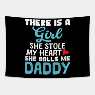 Daddy Gifts from Daughter, Stole My Heart Dad Valentine Day Tapestry