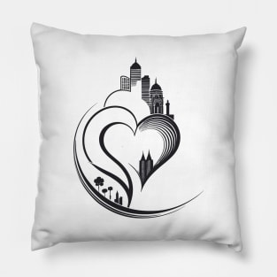 City Heartbeat - Valentines Day Essential Pillow