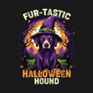 Waggin' & Witchin' Dog on Halloween T-Shirt