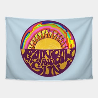 rainbow and sun Tapestry