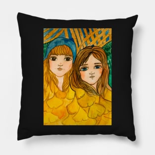 Gingko Girls Fall Pillow